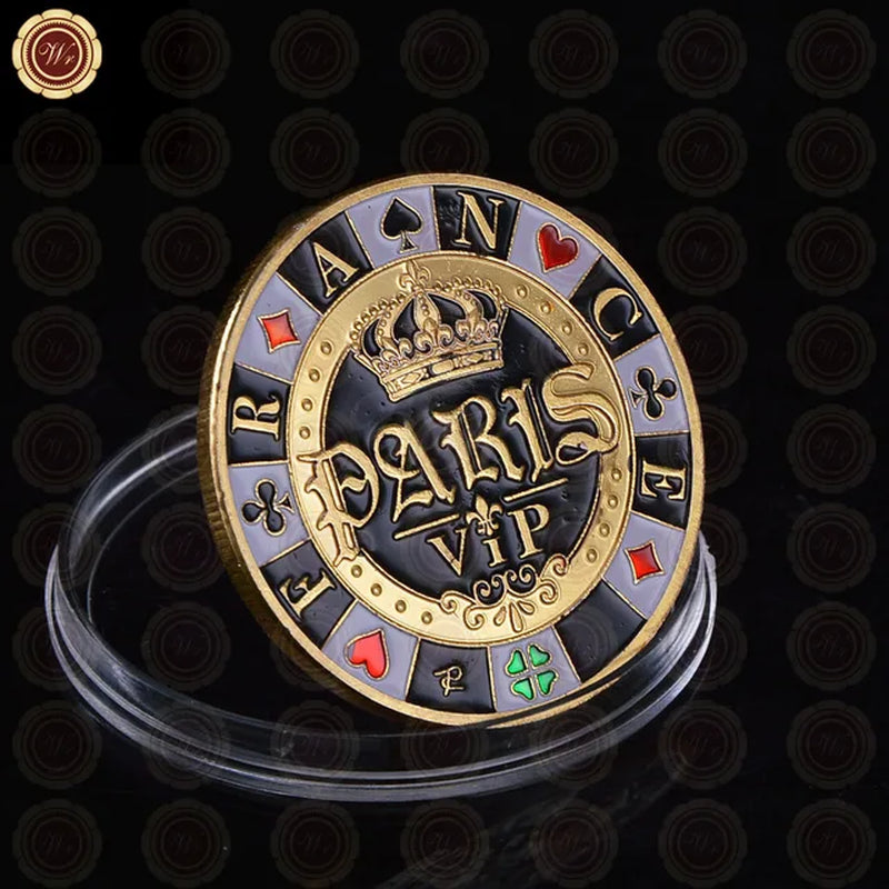 Metal Poker Coin Card Guard Protector Poker Cards Good Luck Challenge Coin Casino Chips Dealer Token Souvenir Collectible Gifts