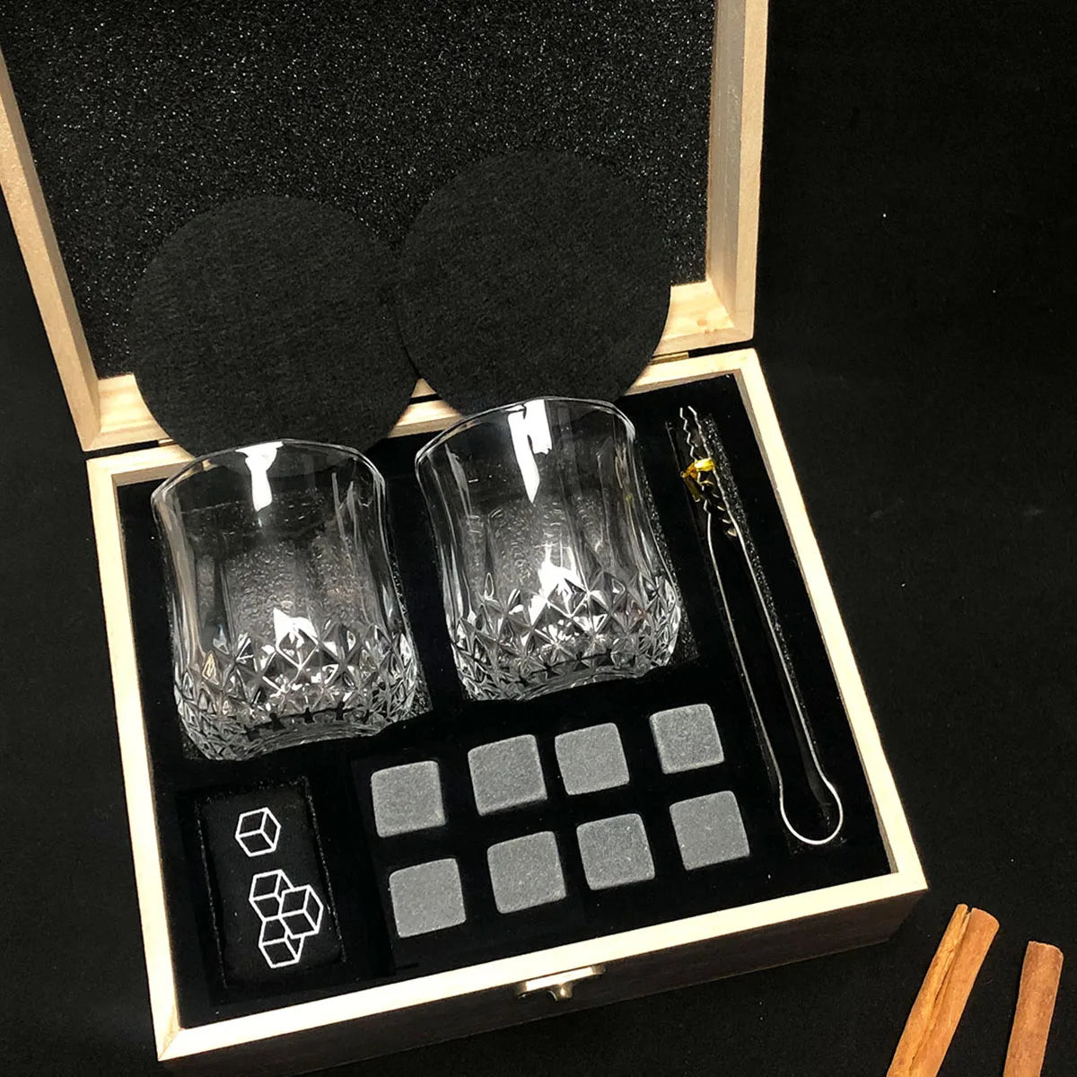 Whiskey Gifts for Men Father'S Day Present Whiskey Granite Chilling Stones Scotch Bourbon for Dad Husband Birthday Party Wedding