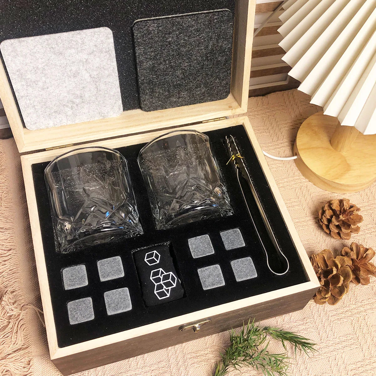 Whiskey Gifts for Men Father'S Day Present Whiskey Granite Chilling Stones Scotch Bourbon for Dad Husband Birthday Party Wedding