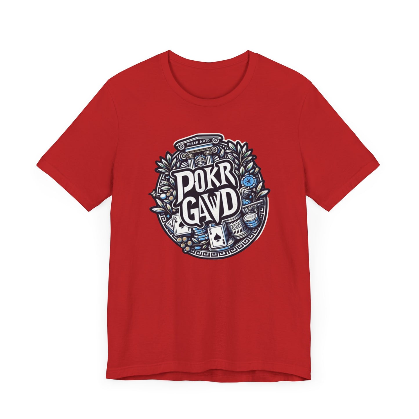 Poker Gawd Graphic T-shirt. For fashion, luck, poker players, and gamblers