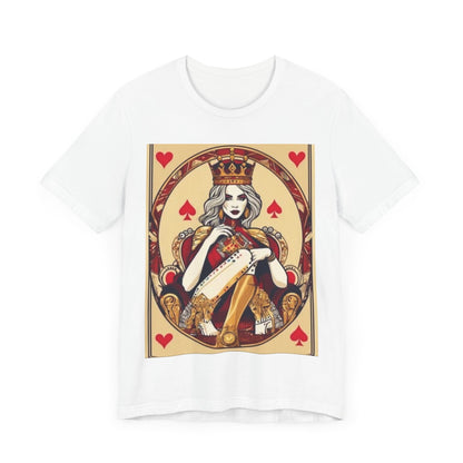 Gamblers Queen Unisex Short Sleeve Tee. Lady luck, poker players, gamblers