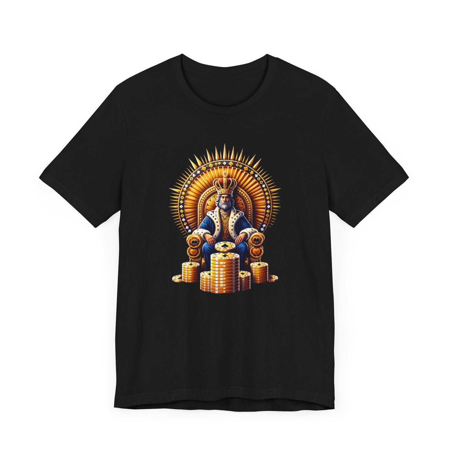 Gamblers King Unisex Short Sleeve Tee, Luck, Poker, Gambler