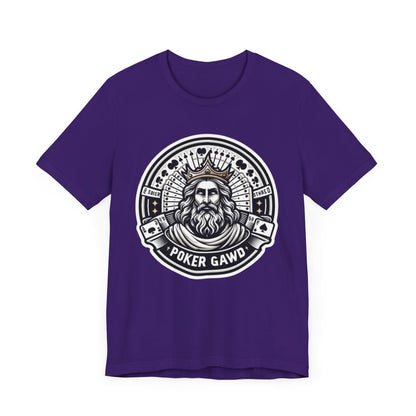 Poker Gawd Graphic T-shirt. For fashion, luck, poker players, and gamblers