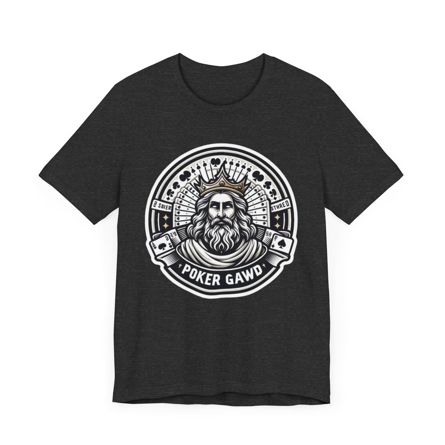 Poker Gawd Graphic T-shirt. For fashion, luck, poker players, and gamblers