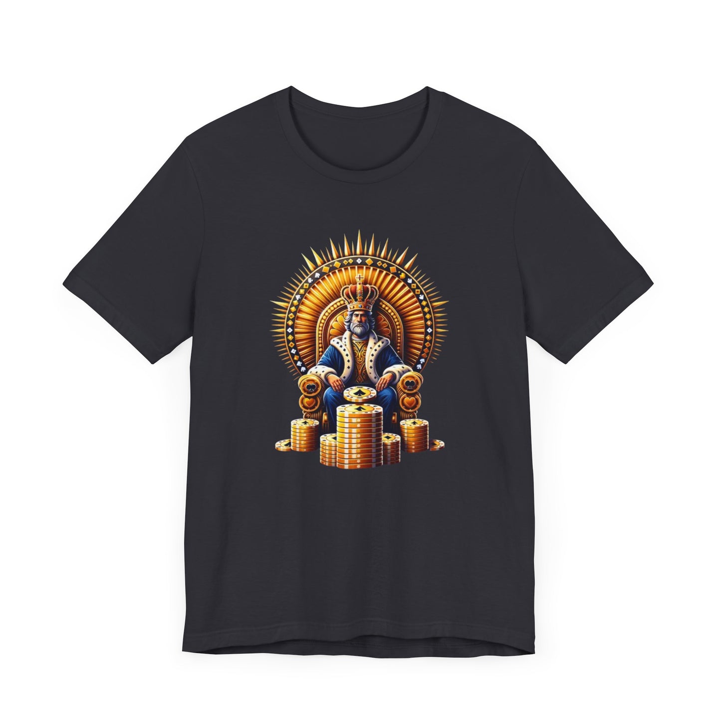 Gamblers King Unisex Short Sleeve Tee, Luck, Poker, Gambler