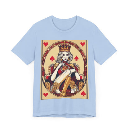 Gamblers Queen Unisex Short Sleeve Tee. Lady luck, poker players, gamblers