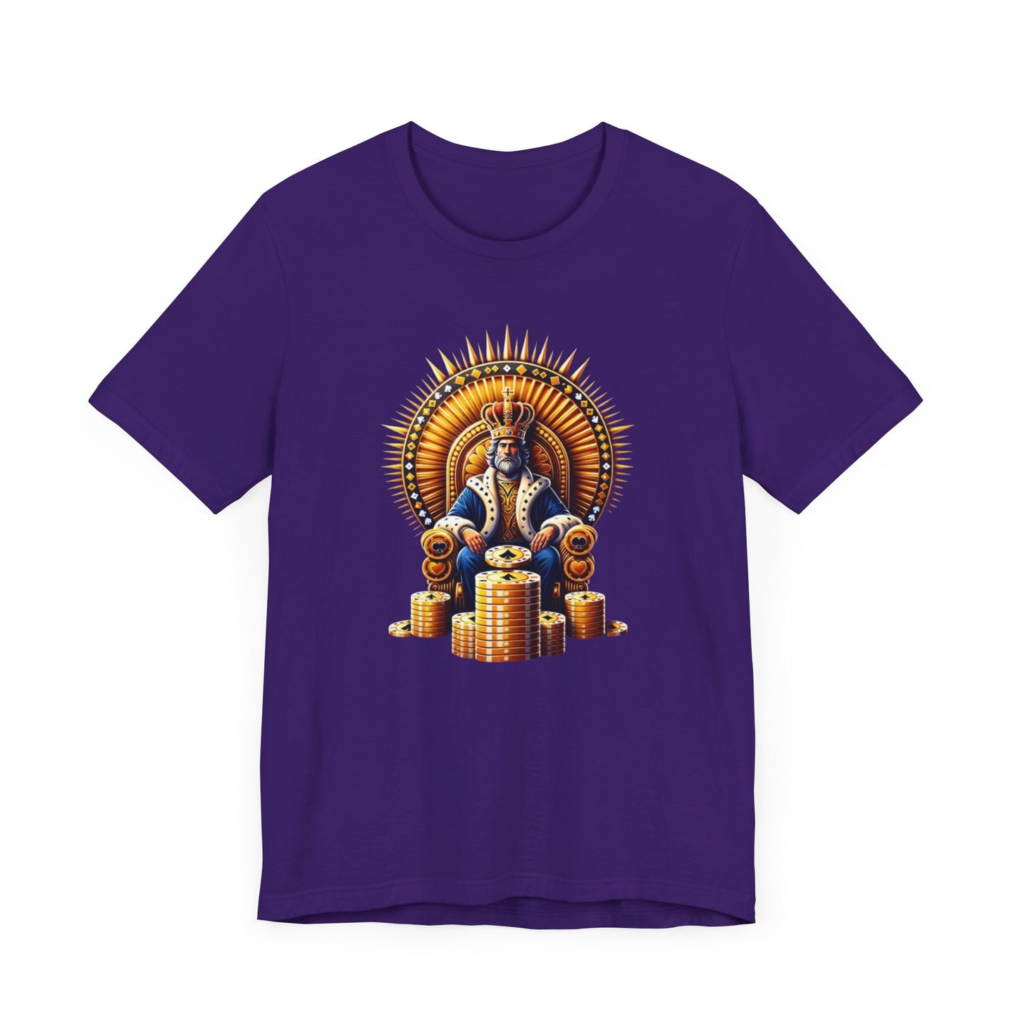 Gamblers King Unisex Short Sleeve Tee, Luck, Poker, Gambler