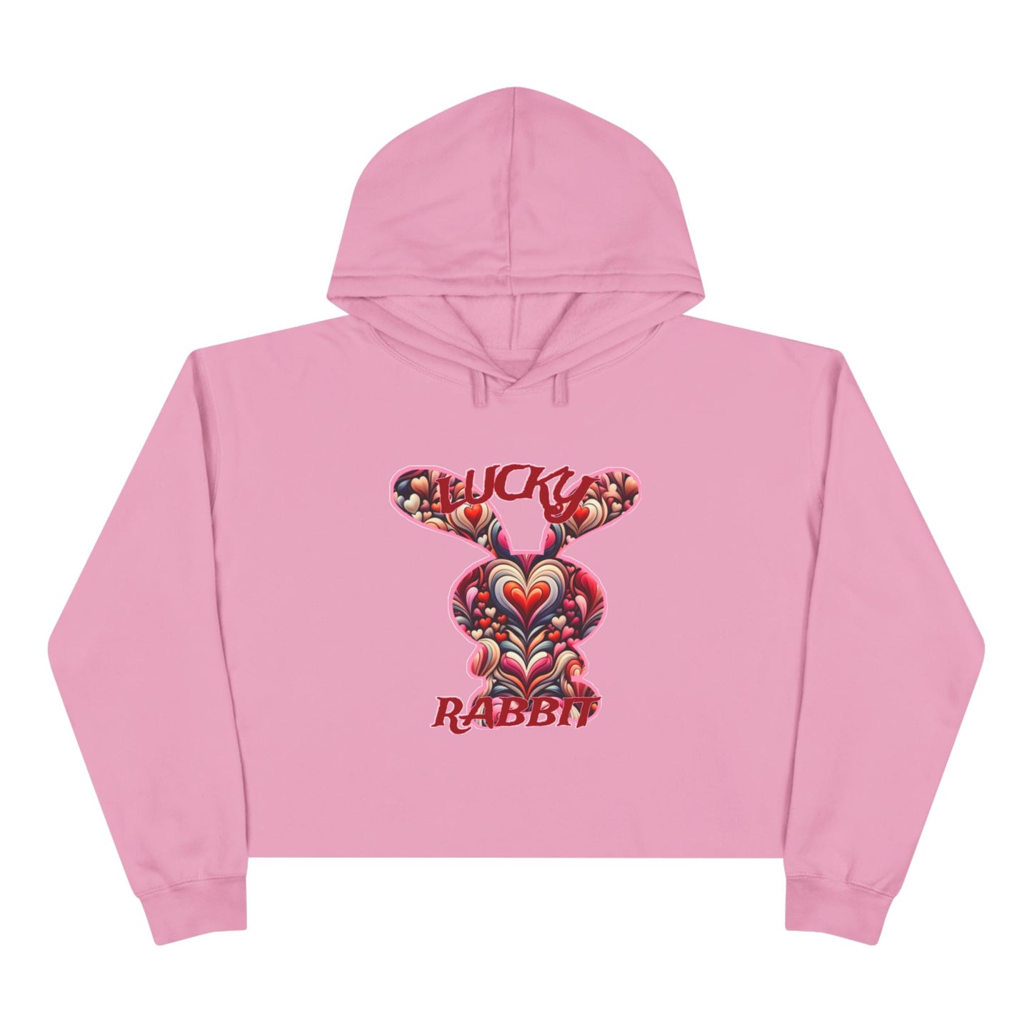 Ladies a Lucky RabbitCrop Hoodie