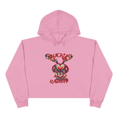 Ladies a Lucky RabbitCrop Hoodie