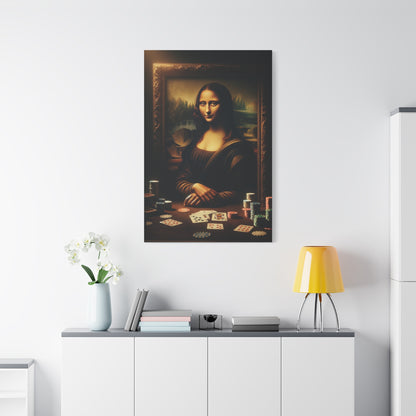 Mona Lisa's Winning Smile Matte Canvas, Stretched, 1.25"