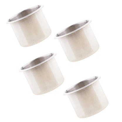 Pack of 4 Stainless Steel Poker Table Cup Holder Inserts Recessed Cup Drink Holder for Car Boat Truck Water Bottle Holder
