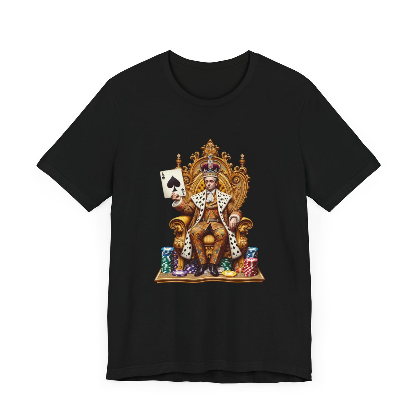 Gamblers King Unisex Short Sleeve Tee, Luck, Poker, Gambler