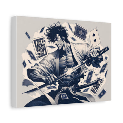 Poker Master Samurai Matte Canvas, Stretched, 1.25"