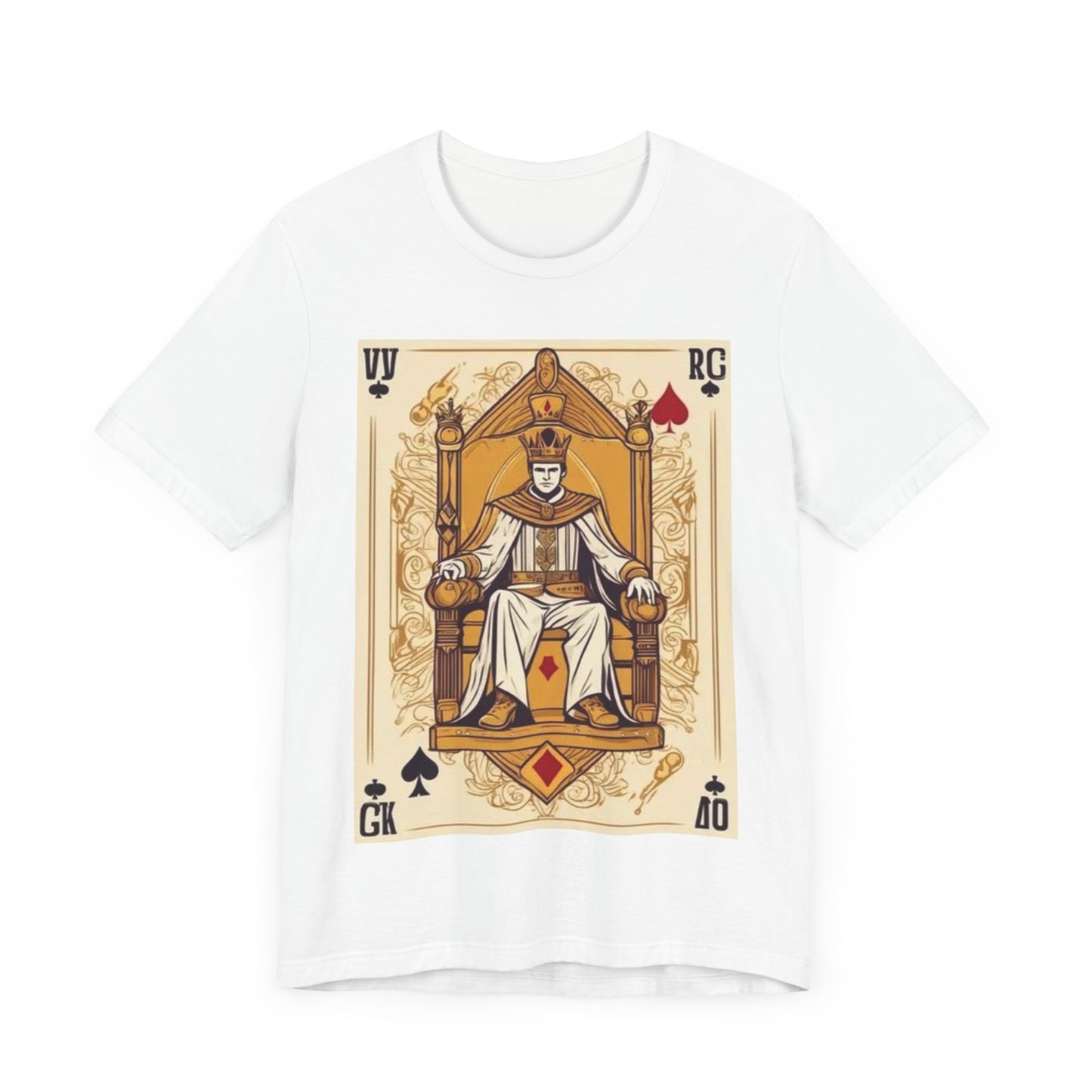 Poker King Unisex Short Sleeve Tee, Lucky, poker, gambler