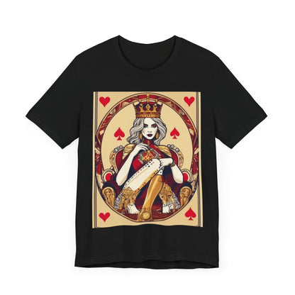 Gamblers Queen Unisex Short Sleeve Tee. Lady luck, poker players, gamblers