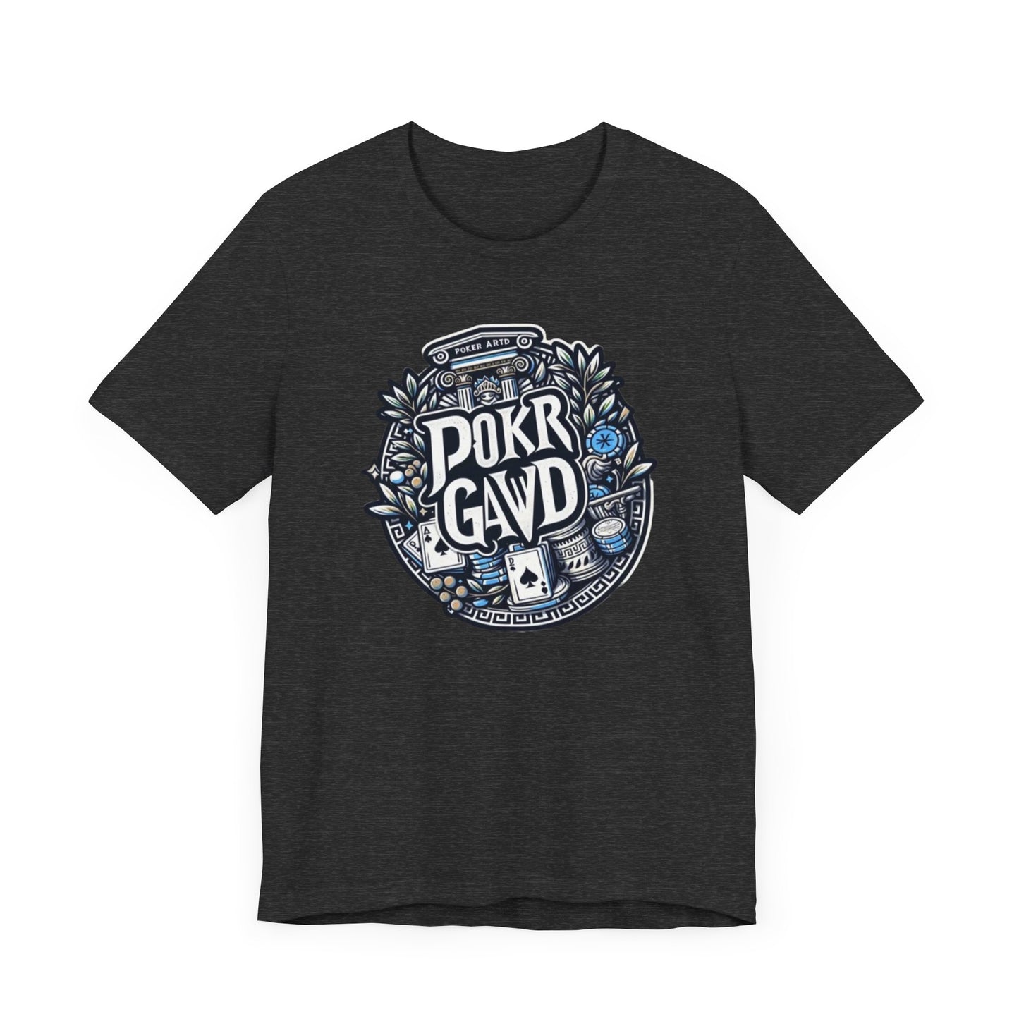 Poker Gawd Graphic T-shirt. For fashion, luck, poker players, and gamblers