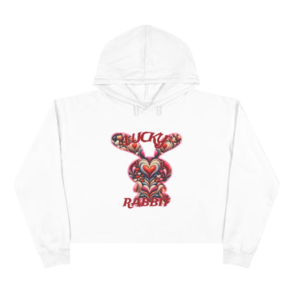 Ladies a Lucky RabbitCrop Hoodie