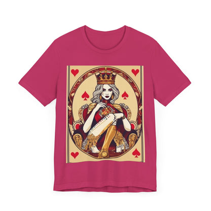 Gamblers Queen Unisex Short Sleeve Tee. Lady luck, poker players, gamblers