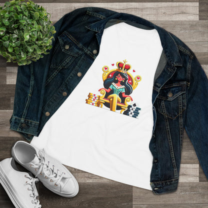 Gamblers Queen Short Sleeve Tee, Lady Luck, Poker, Gambler