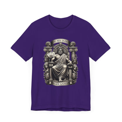 Poker Gawd Graphic t-shirt unisex short sleeve tee. For fashion, luck, poker players, and gamblers