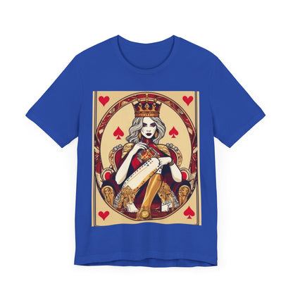 Gamblers Queen Unisex Short Sleeve Tee. Lady luck, poker players, gamblers