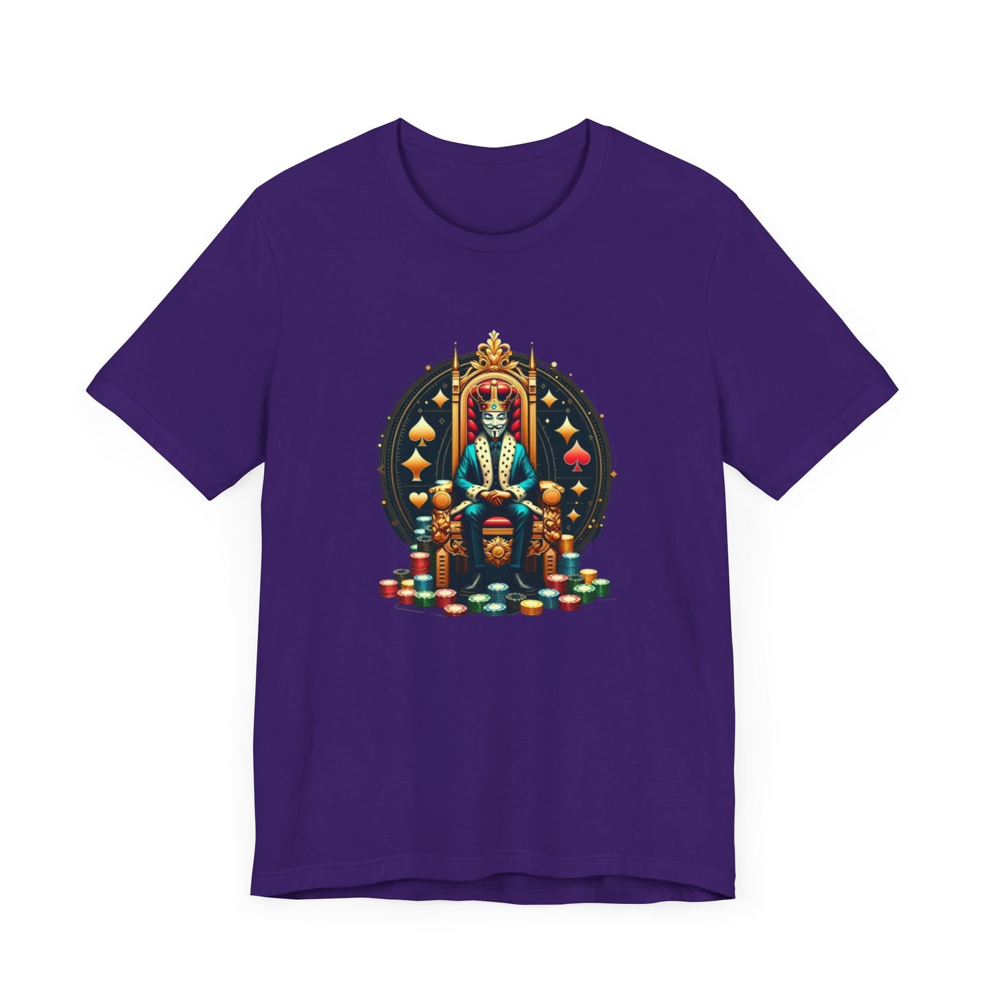 Gamblers King Unisex Short Sleeve Tee, Luck, Poker, Gambler