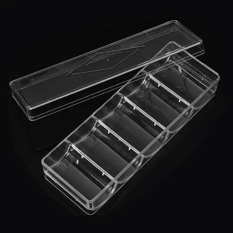 Poker Chip Tray Card Playing Table 5 Grids Acrylic Poker Chip Display Holders Each Holds 100 Chips for Beginners and Experienced