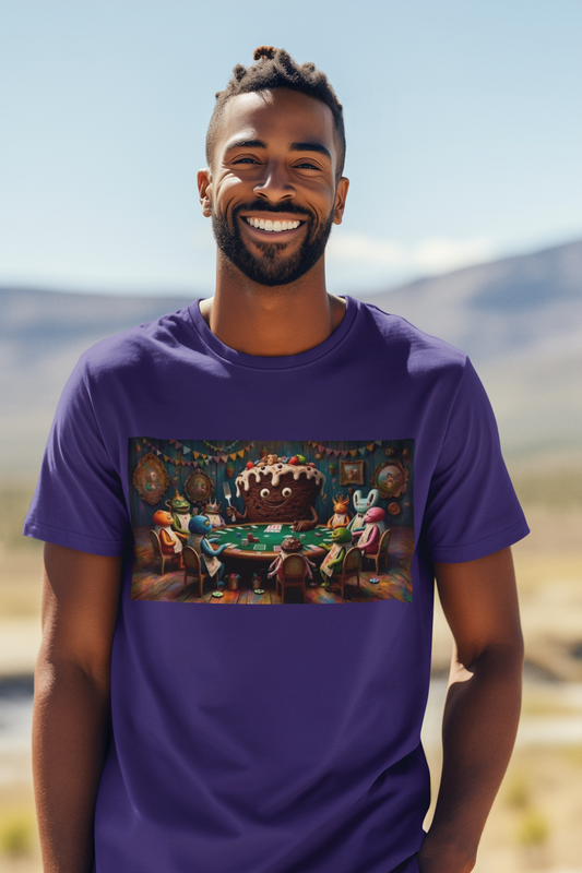 Poker Cake Pastelito Unisex Short Sleeve Tee. Lucky, good luck, poker players, gamblers. Pastel, Pastelito
