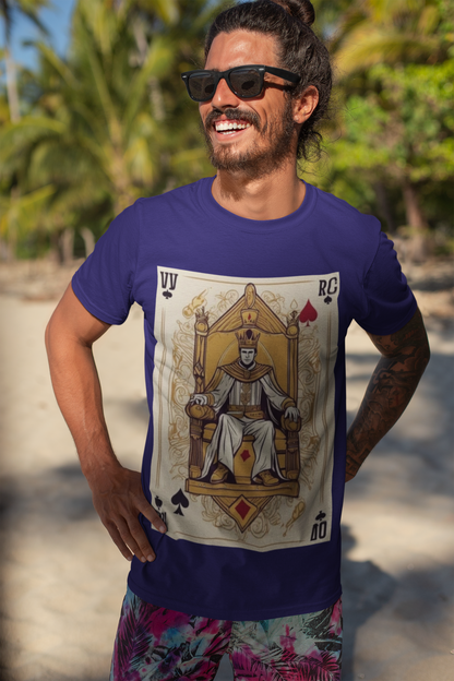 Poker King Unisex Short Sleeve Tee, Lucky, poker, gambler
