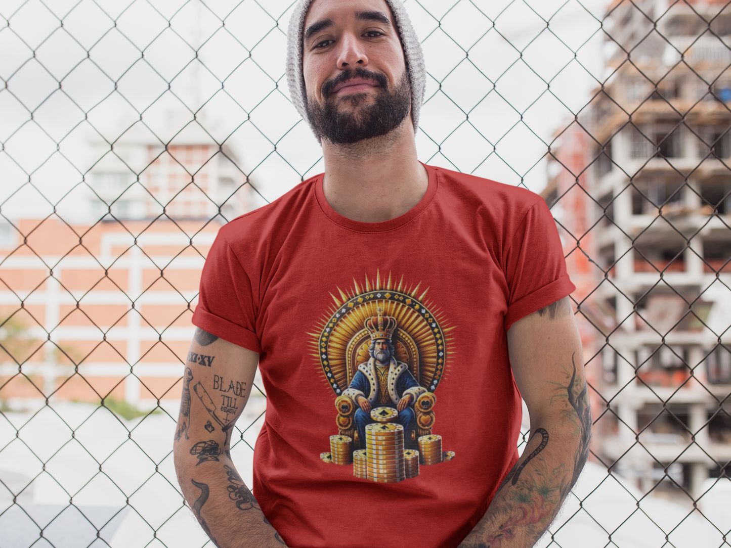 Gamblers King Unisex Short Sleeve Tee, Luck, Poker, Gambler