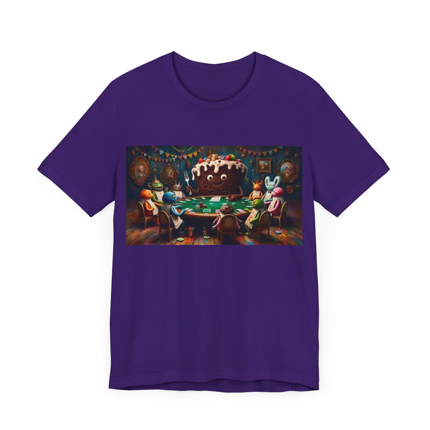 Poker Cake Pastelito Unisex Short Sleeve Tee. Lucky, good luck, poker players, gamblers. Pastel, Pastelito