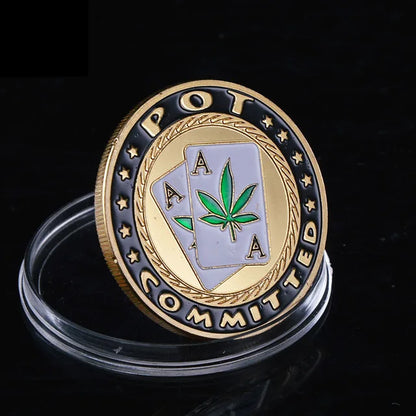 Metal Poker Coin Card Guard Protector Poker Cards Good Luck Challenge Coin Casino Chips Dealer Token Souvenir Collectible Gifts