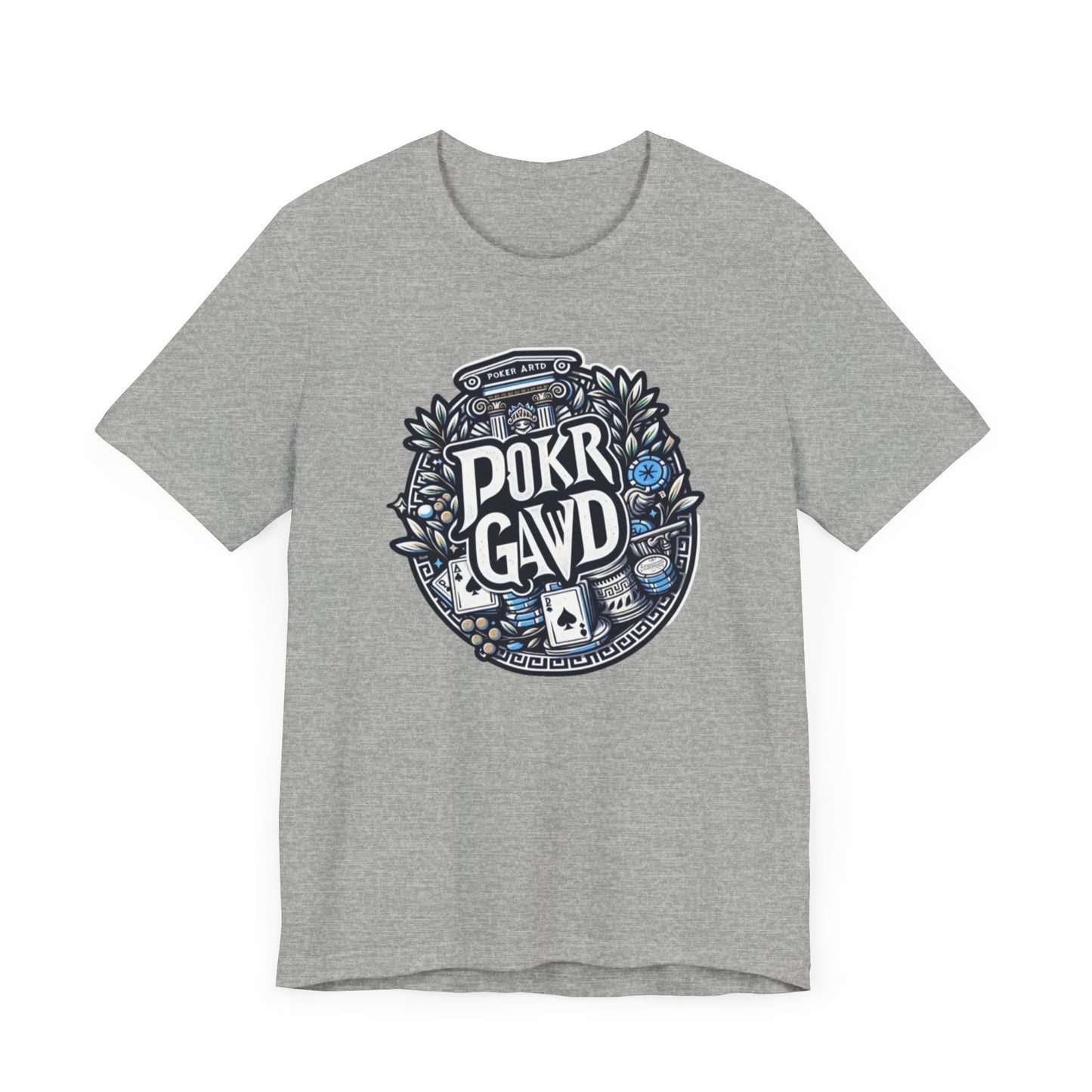 Poker Gawd Graphic T-shirt. For fashion, luck, poker players, and gamblers