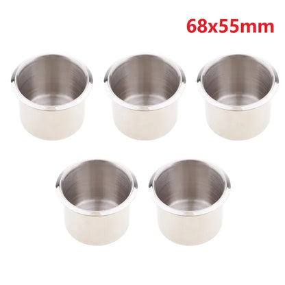 Pack of 4 Stainless Steel Poker Table Cup Holder Inserts Recessed Cup Drink Holder for Car Boat Truck Water Bottle Holder
