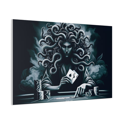 Medusa's Poker Face Matte Canvas, Stretched, 1.25"