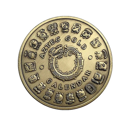 Mayan Aztec Calendar Gold Coin Fidget Toys for Anxiety ADHD EDC Gadgets Finger Skill Juguetes Antiestrés Ansiedad