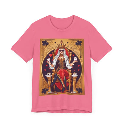 Card Queen Unisex Short Sleeve Tee. Lady luck, poker players, gamblers