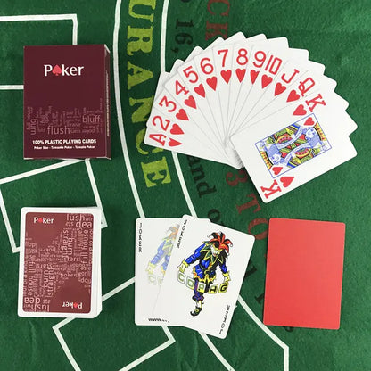 2Pcs/Lot Plastic Poker Card High Quality Texas Hold'Em Games Waterproof and Dull Polish Playing Cards Entertainment Board Game