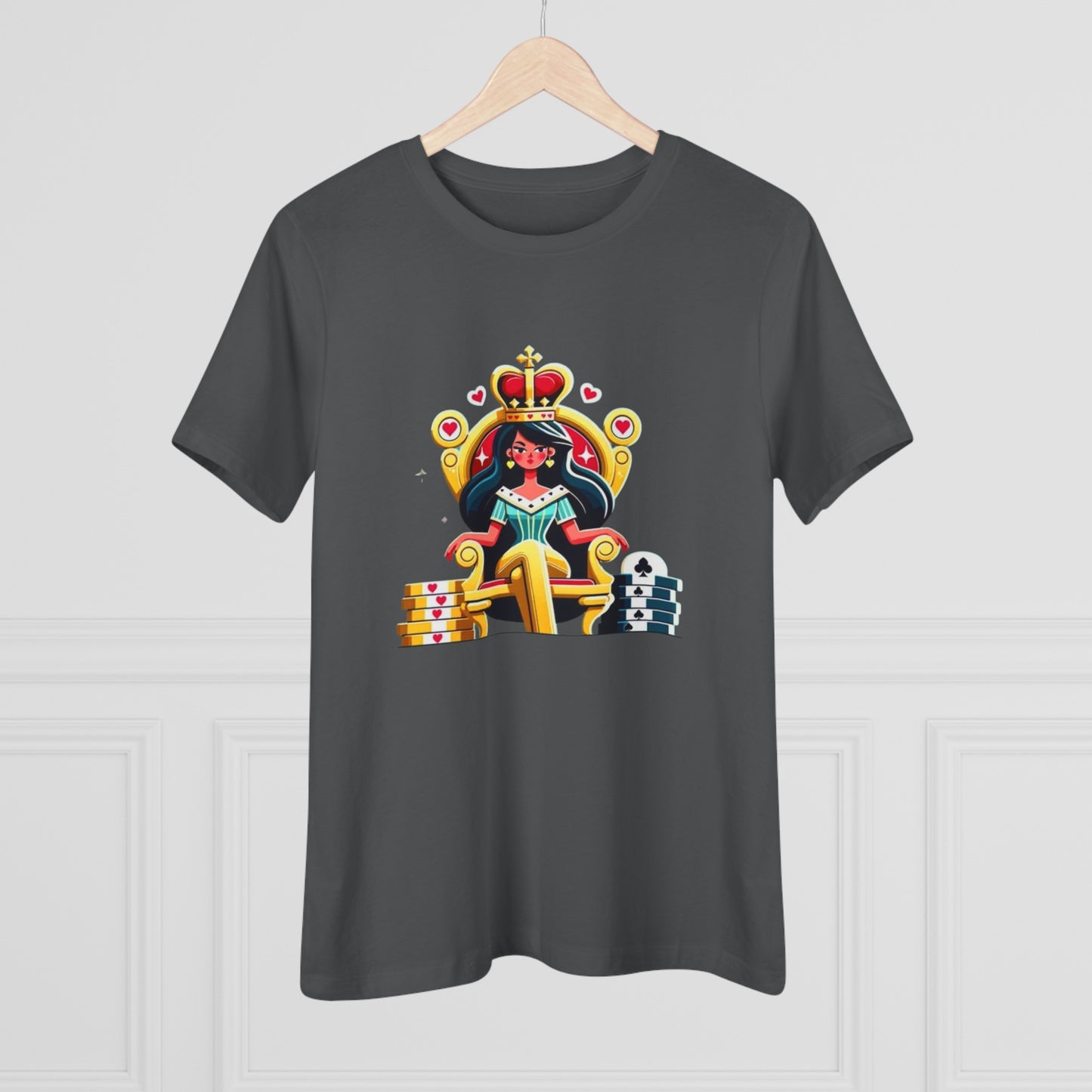 Gamblers Queen Short Sleeve Tee, Lady Luck, Poker, Gambler