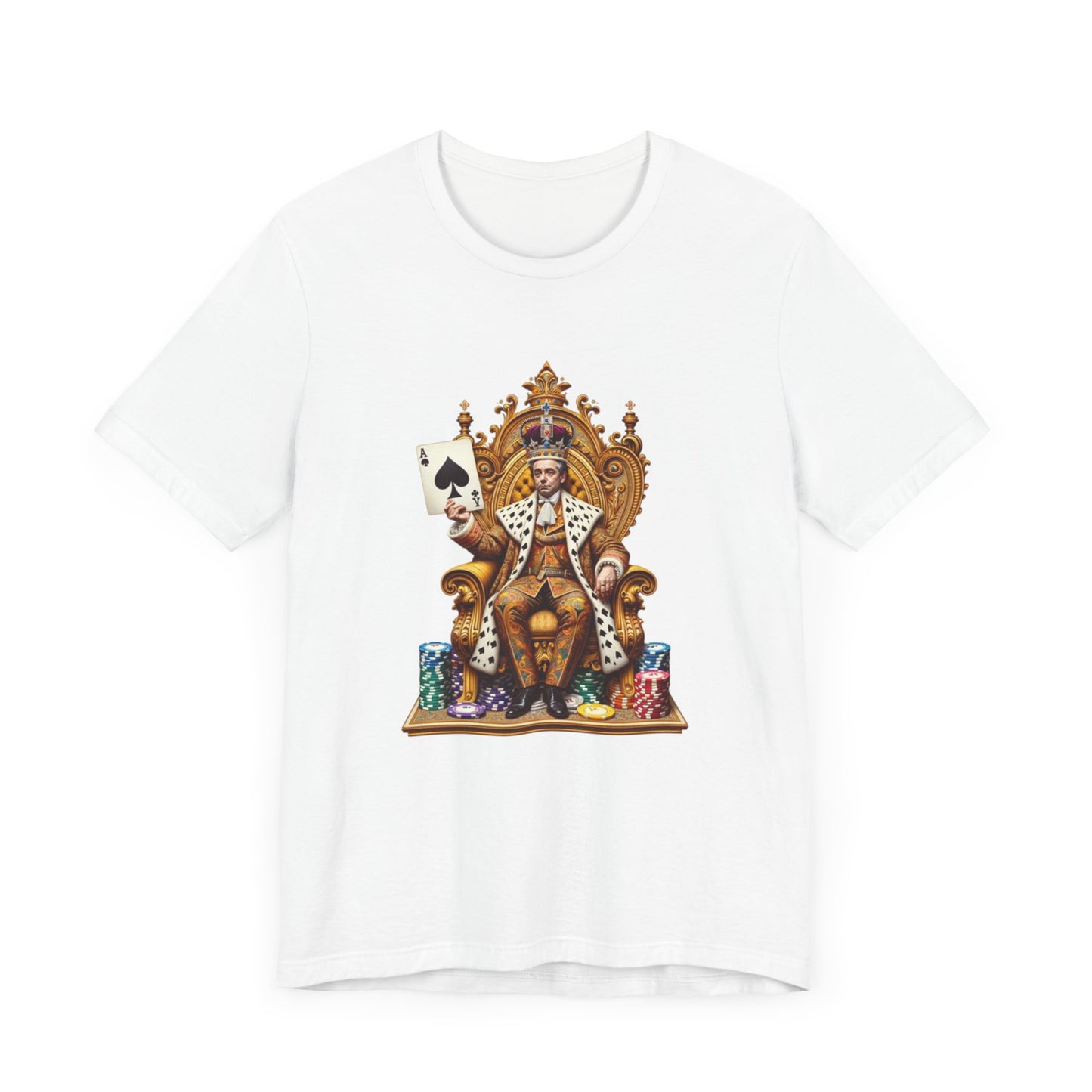 Gamblers King Unisex Short Sleeve Tee, Luck, Poker, Gambler