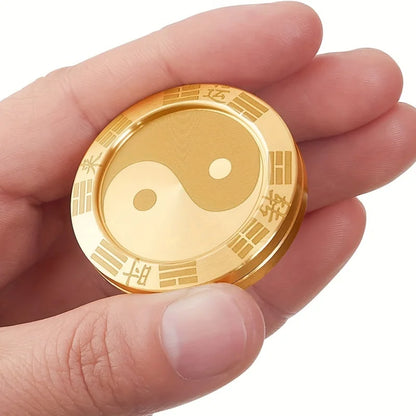Relax and Improve Your Luck with Metal Fidget Spinners, Lucky Coins, Tai Chi Symbols, Tactile Toys, and Relieve Teenage Fun