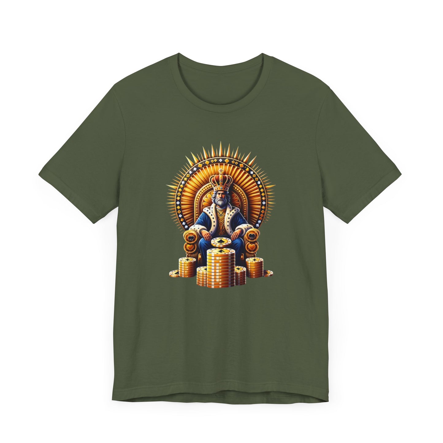 Gamblers King Unisex Short Sleeve Tee, Luck, Poker, Gambler