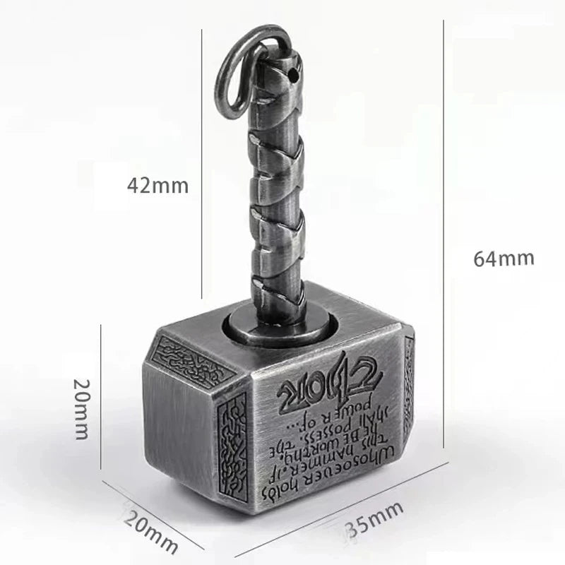 Wiitin Thors Battle Hammer Fidget Hand Spinner Made by Metal the Mighty Mjolnir Keychain Toy Stress Relief Toys for Kids Gift