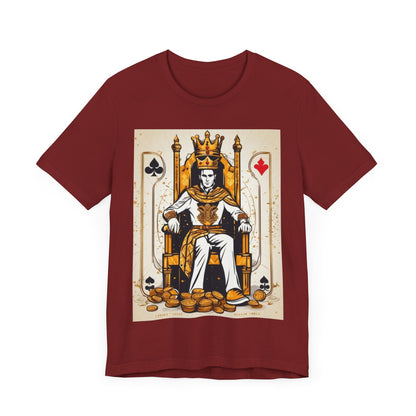 Poker King Unisex Short Sleeve Tee, Luck, Poker Player, Gambler