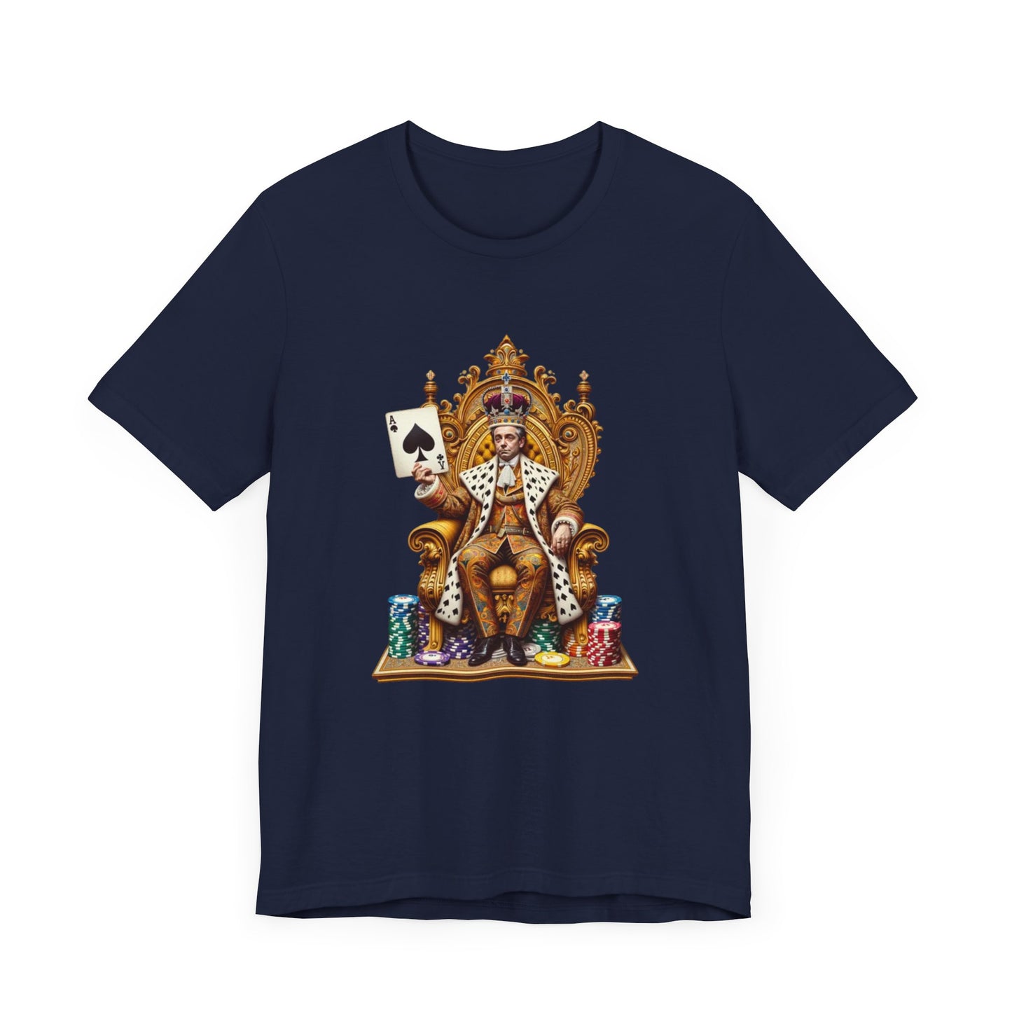 Gamblers King Unisex Short Sleeve Tee, Luck, Poker, Gambler