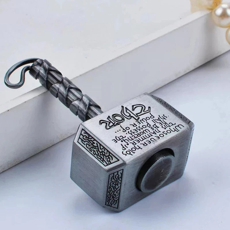 Wiitin Thors Battle Hammer Fidget Hand Spinner Made by Metal the Mighty Mjolnir Keychain Toy Stress Relief Toys for Kids Gift