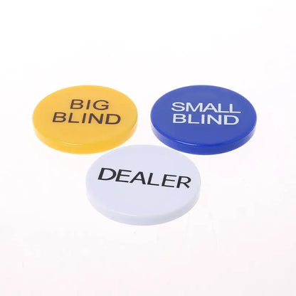 Games & Sports Expert Small Blind, Big Blind, Dealer Puck Buttons | Set of 3 Casino Texas Hold‘Em Poker Dealer Accessory