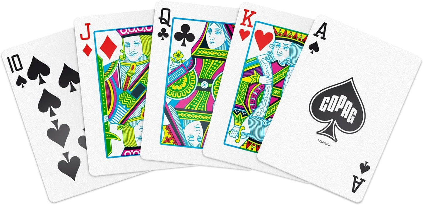 Copag Casino Quality 100% Plastic Playing Cards, Poker Size (Standard) Black/Gold (Regular Index, 1 Set)
