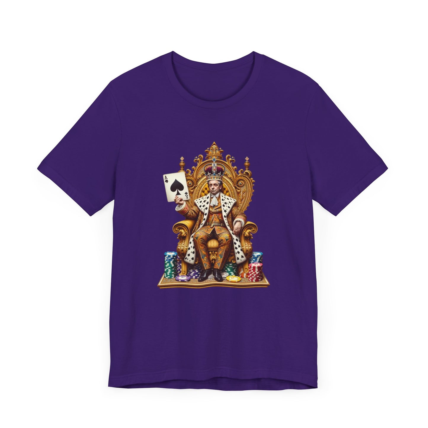 Gamblers King Unisex Short Sleeve Tee, Luck, Poker, Gambler