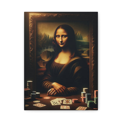 Mona Lisa's Winning Smile Matte Canvas, Stretched, 1.25"